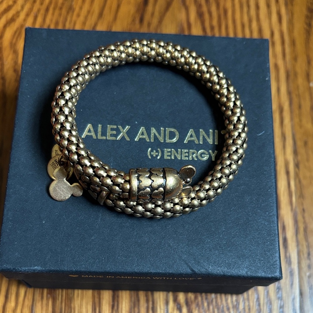 Alex and Ani Bronze Beaded Bracelet Disney
